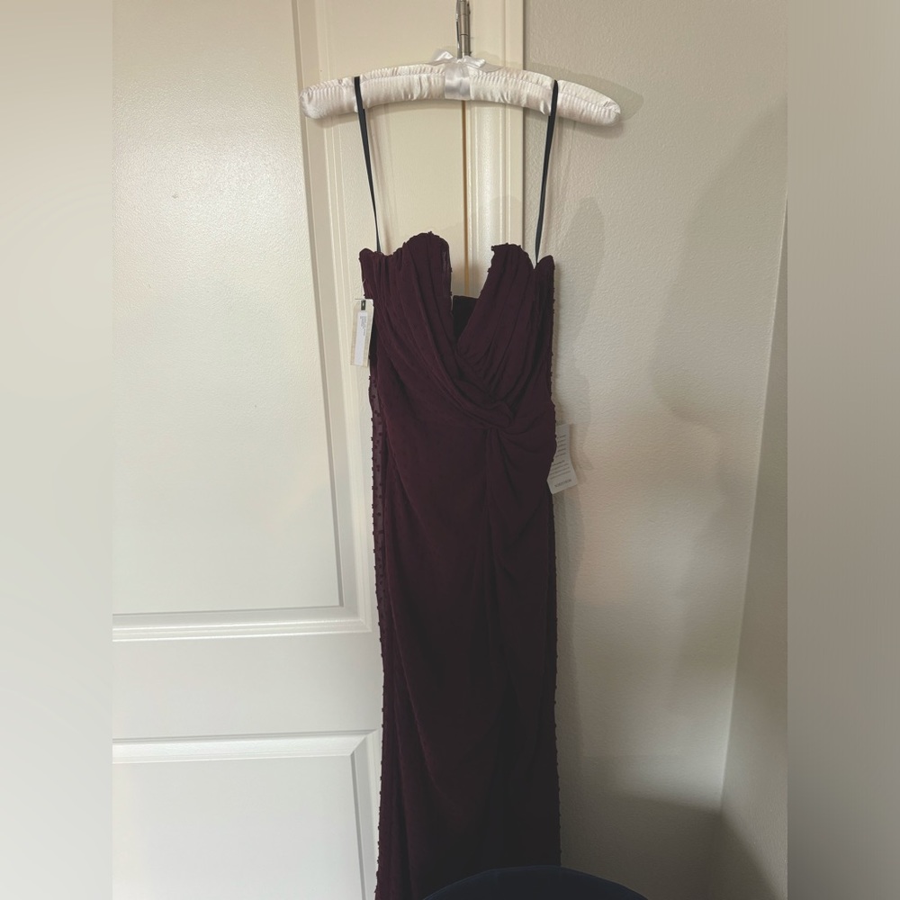 Long burgundy dress